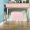 Faux Fur Vanity Chair Makeup Stool Furry Padded Seat Round Ottoman